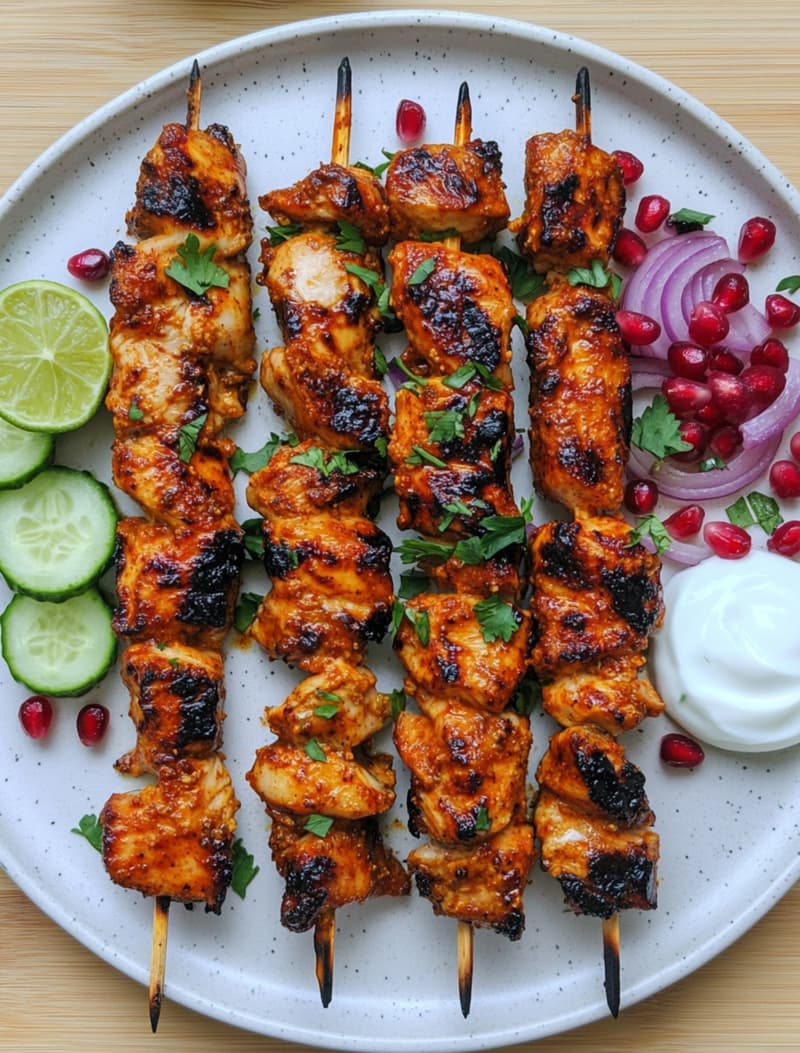 Air Fryer Chicken Shawarma Skewers