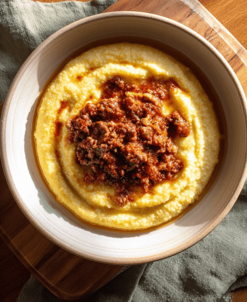 Polenta with Bechamel & Ragu